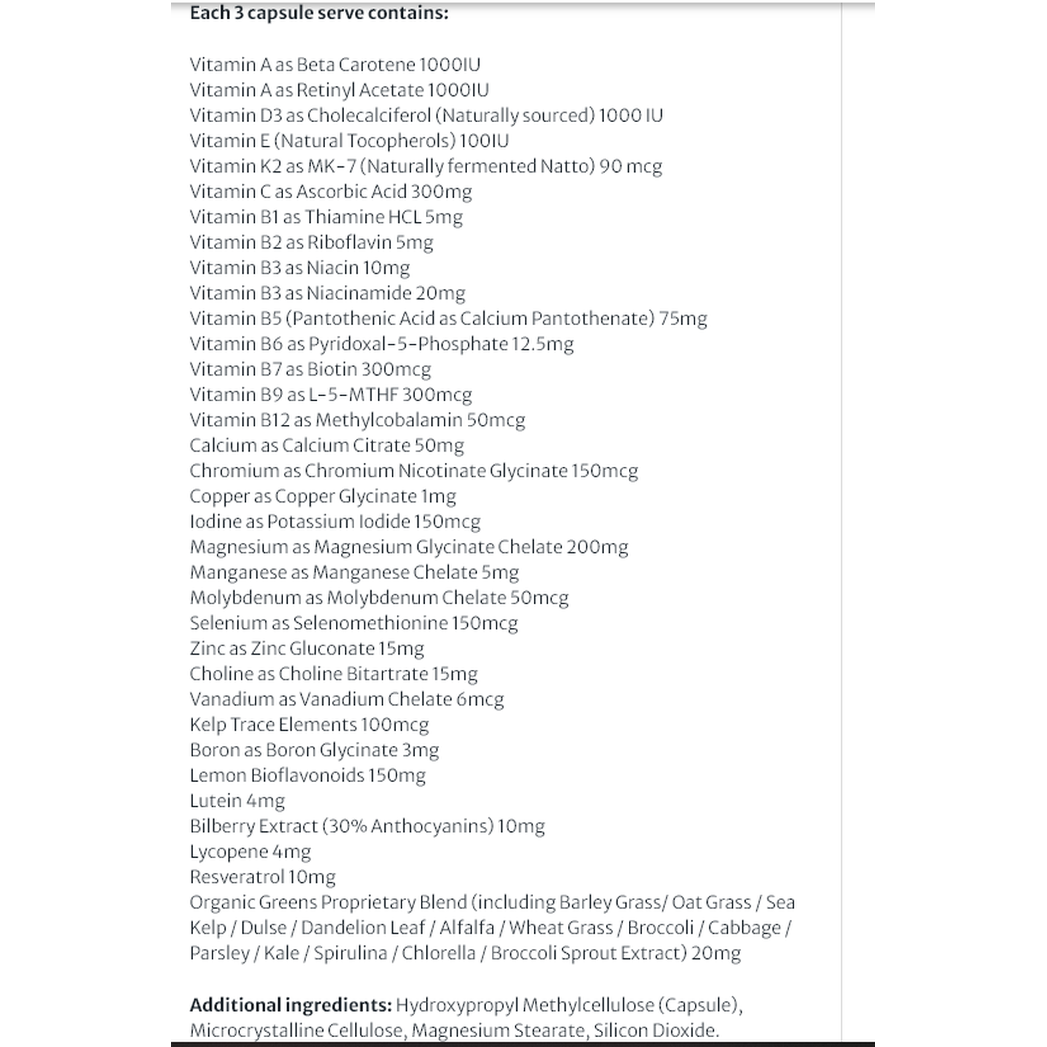 BE PURE ONE 180 CAPS - The Herbal Dispensary Raglan