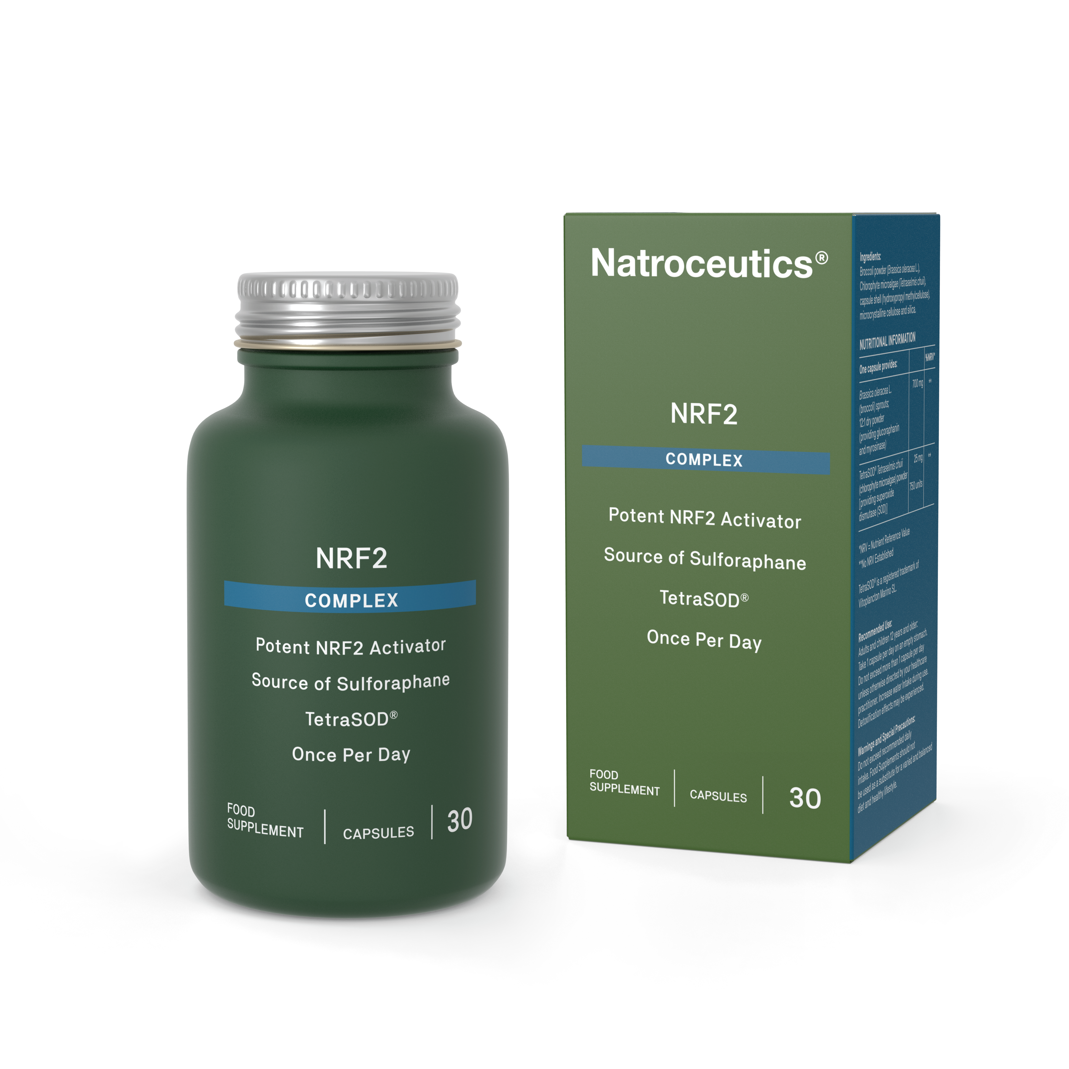 Ntroceutics NRF2 Complex supplement bottle and packaging on a white background