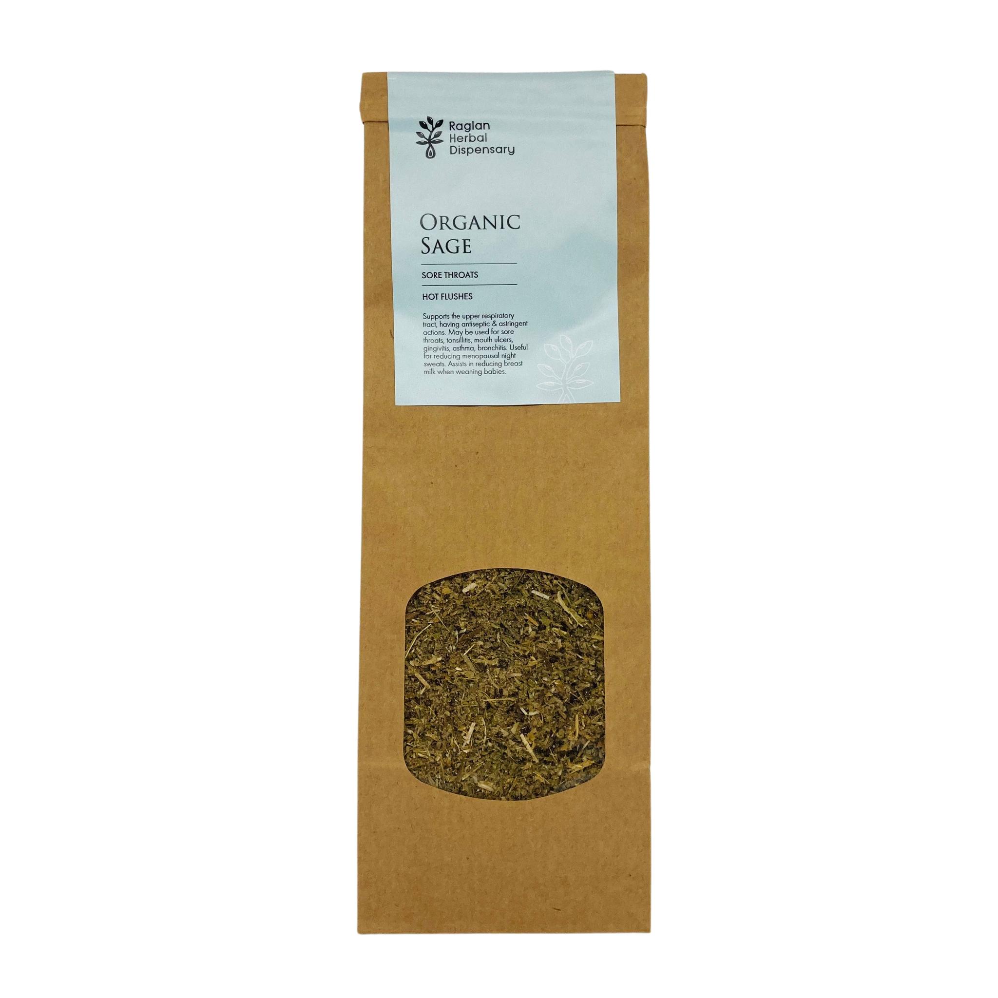 Organic Sage Tea for Sore Throats and Menopausal Hot Flushes