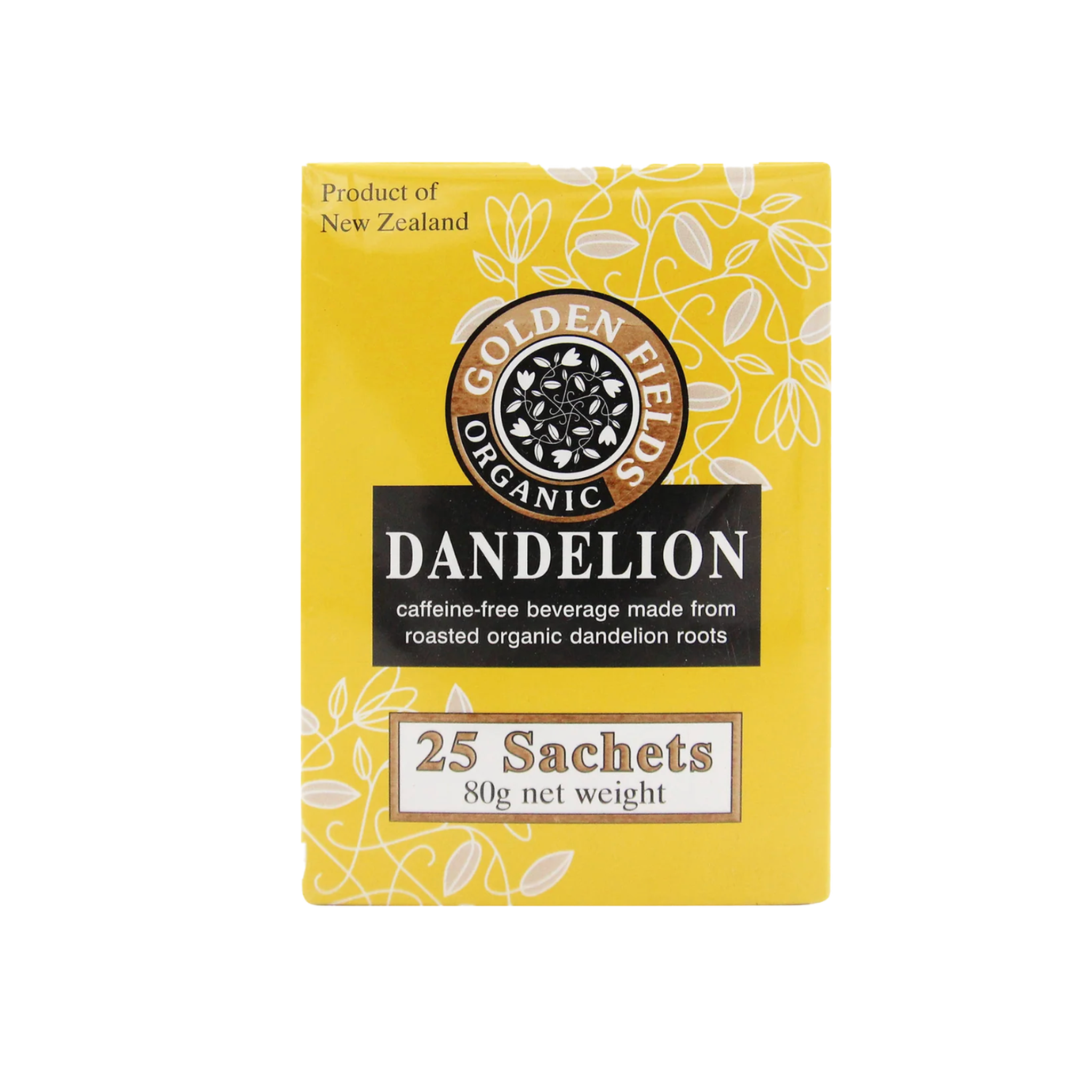 Golden Fields Organic Dandelion 25 Sachets (80g) - The Herbal Dispensary Raglan