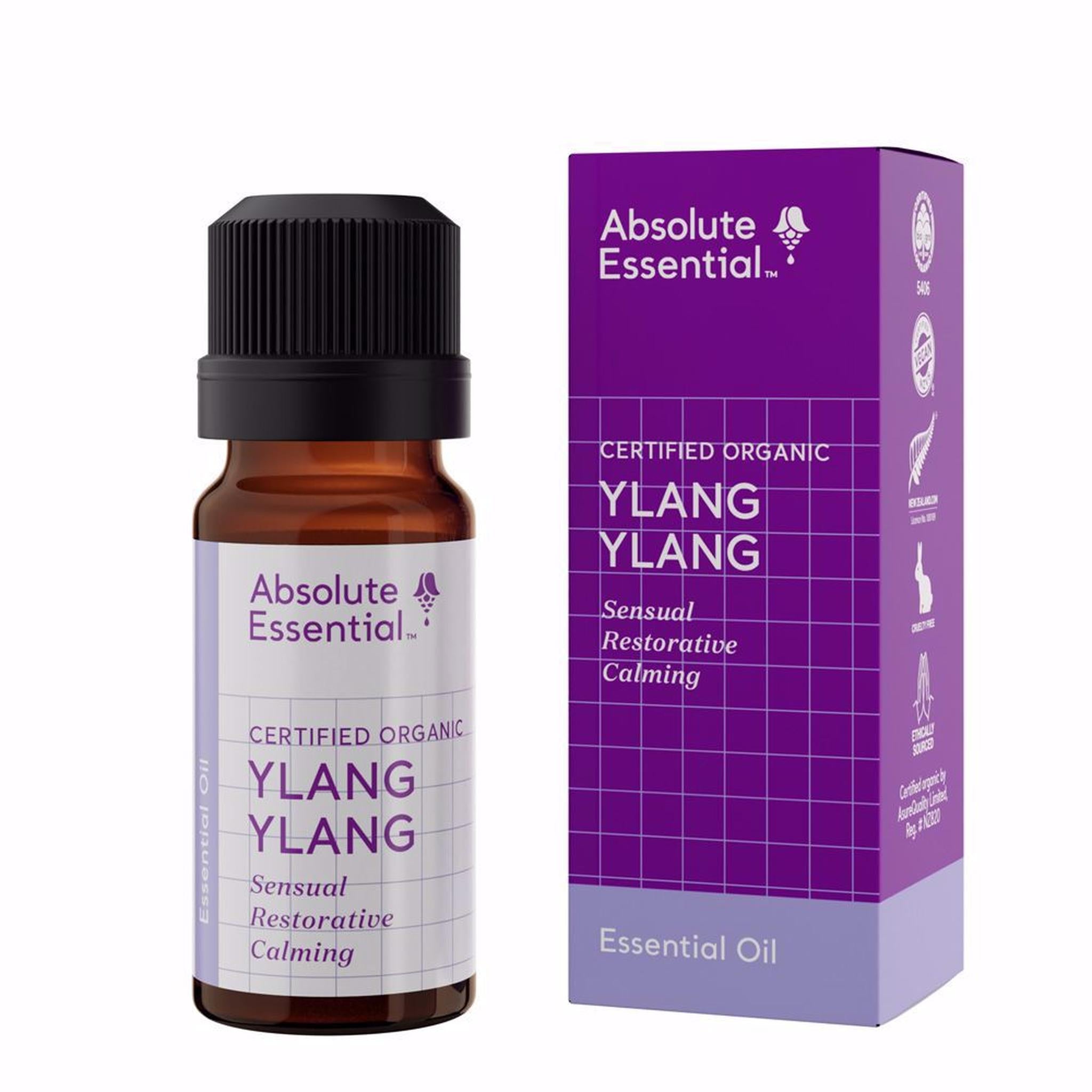 ABSOLUTE ESSENTIALS ORGANIC YLANG YLANG 10ML - The Herbal Dispensary Raglan