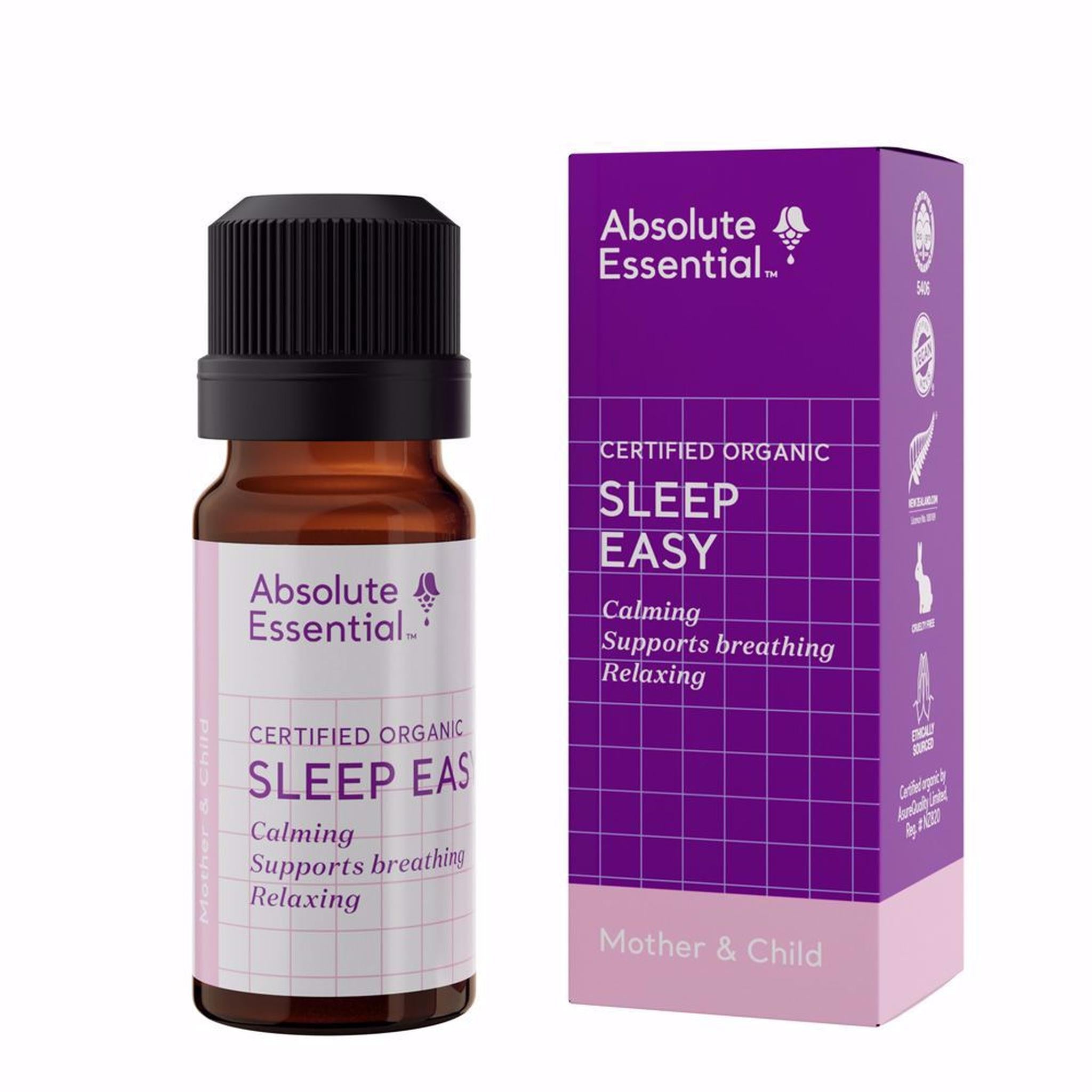 ABSOLUTE ESSENTIALS ORGANIC SLEEP EASY 10ML - The Herbal Dispensary Raglan
