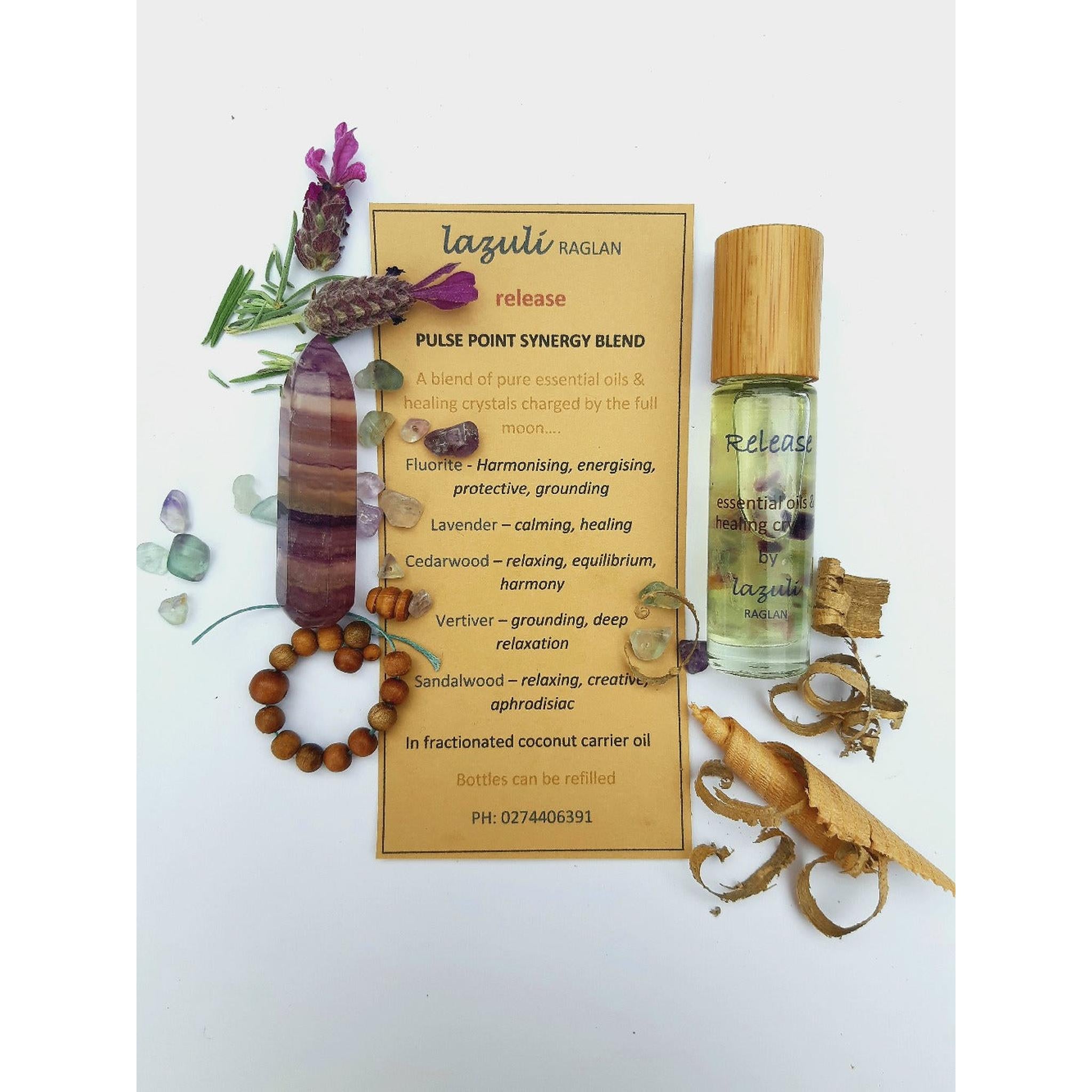 LAZULI RAGLAN PULSE POINT SYNERGY BLENDS 10ML - The Herbal Dispensary Raglan