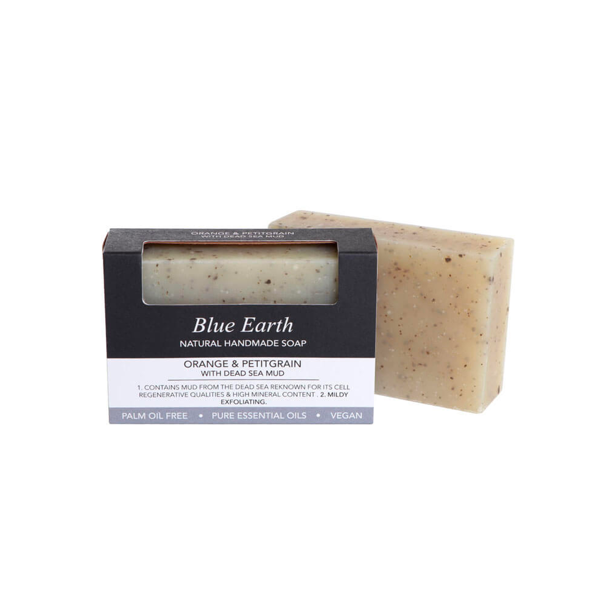 BLUE EARTH ORANGE, PETITGRAIN & DEAD SEA MUD SOAP - The Herbal Dispensary Raglan