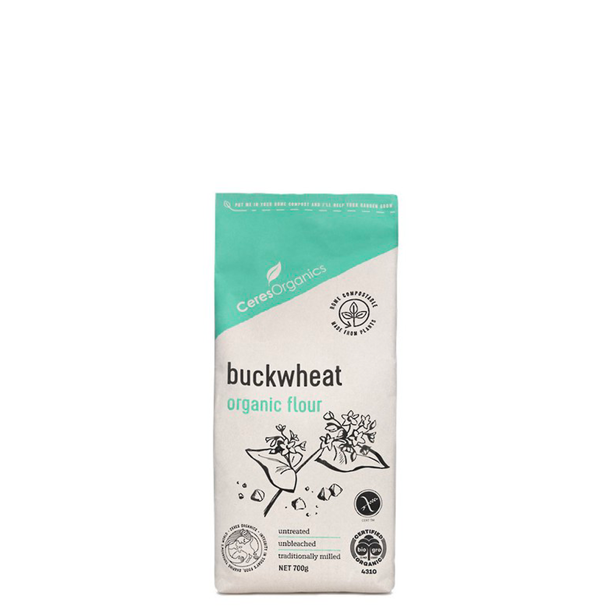 CERES ORGANICS BUCKWHEAT ORGANIC FLOUR 700G - The Herbal Dispensary Raglan