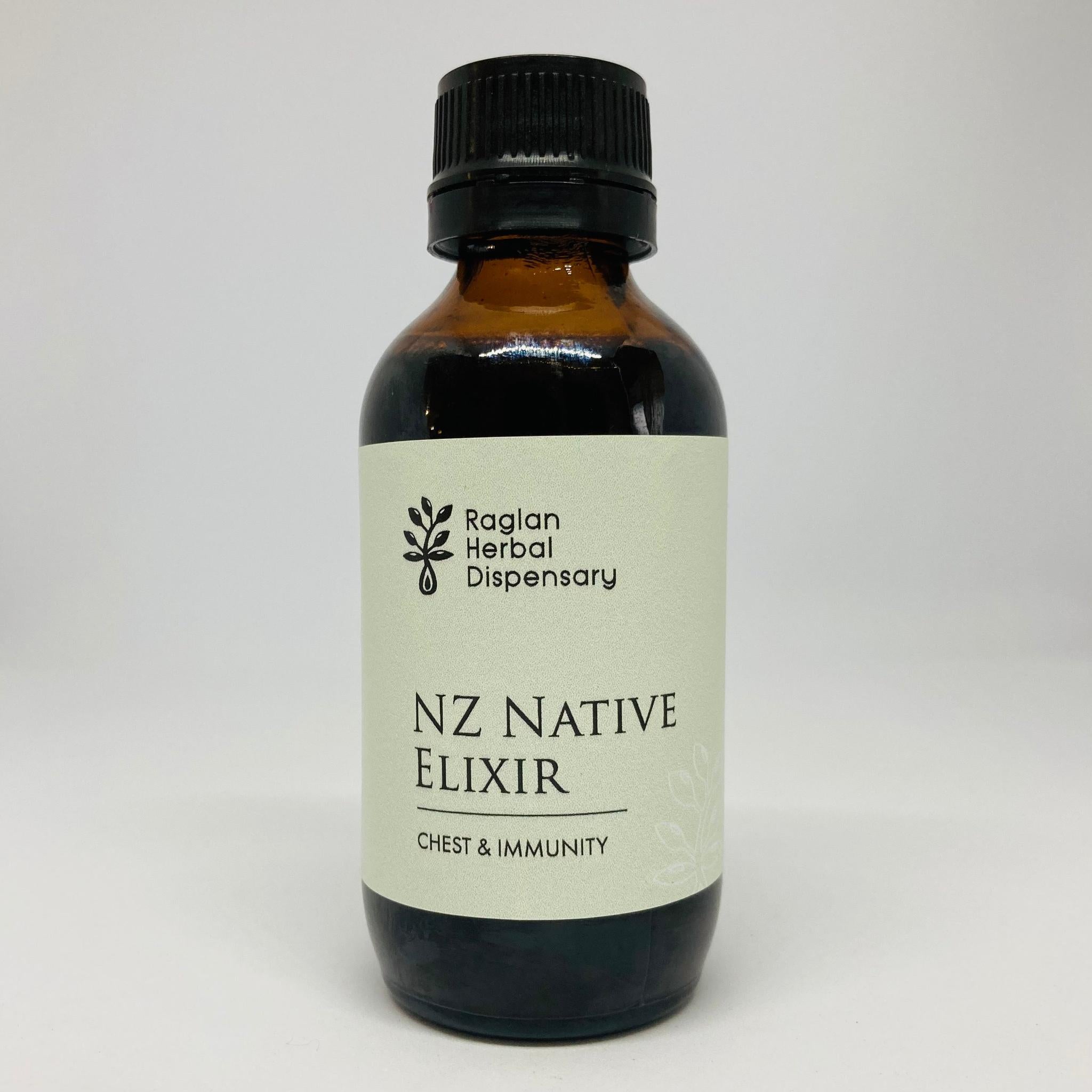 HERBAL DISPENSARY NZ NATIVE ELIXIR BOTTLE - The Herbal Dispensary Raglan
