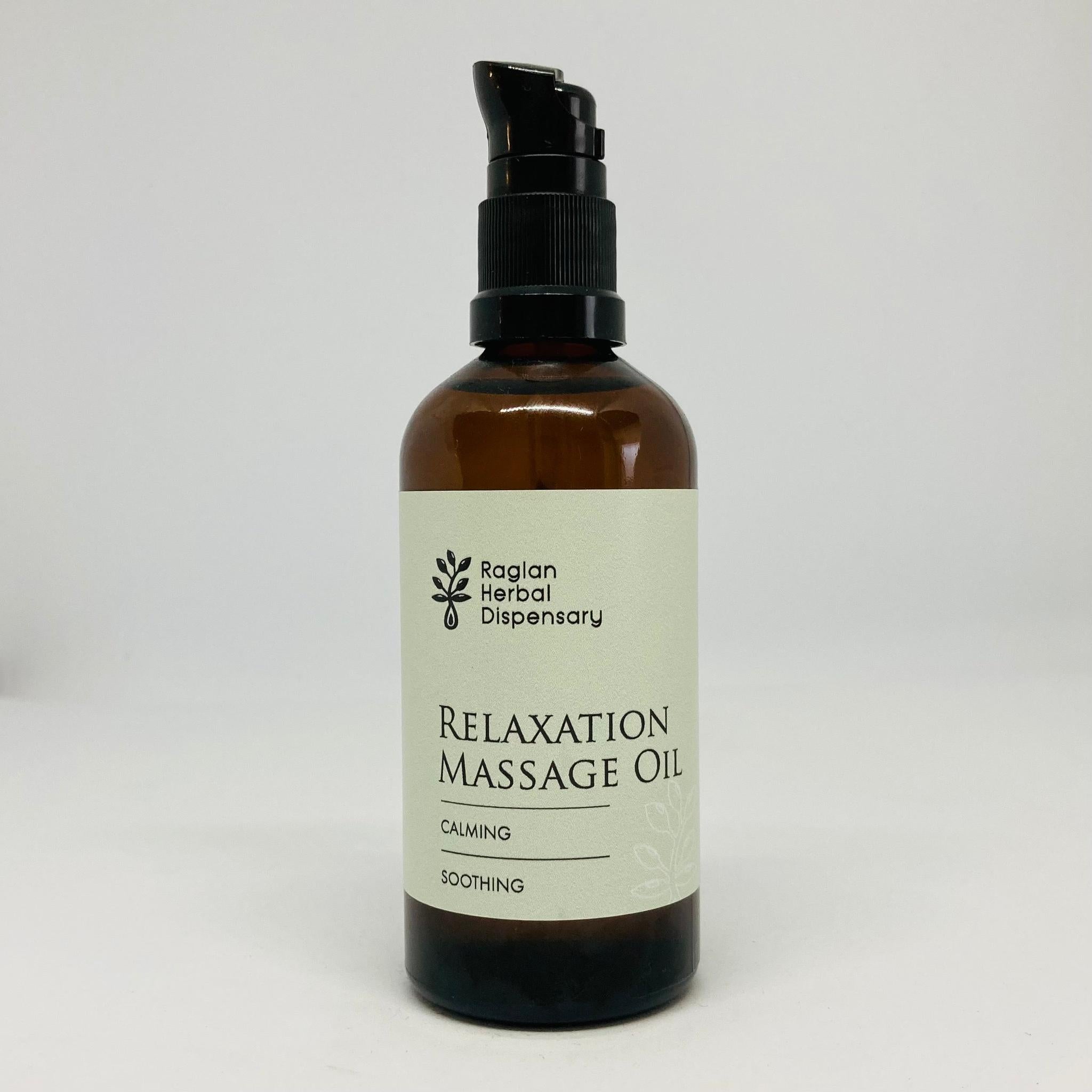 HERBAL DISPENSARY RELAXATION MASSAGE OIL 100ML - The Herbal Dispensary Raglan