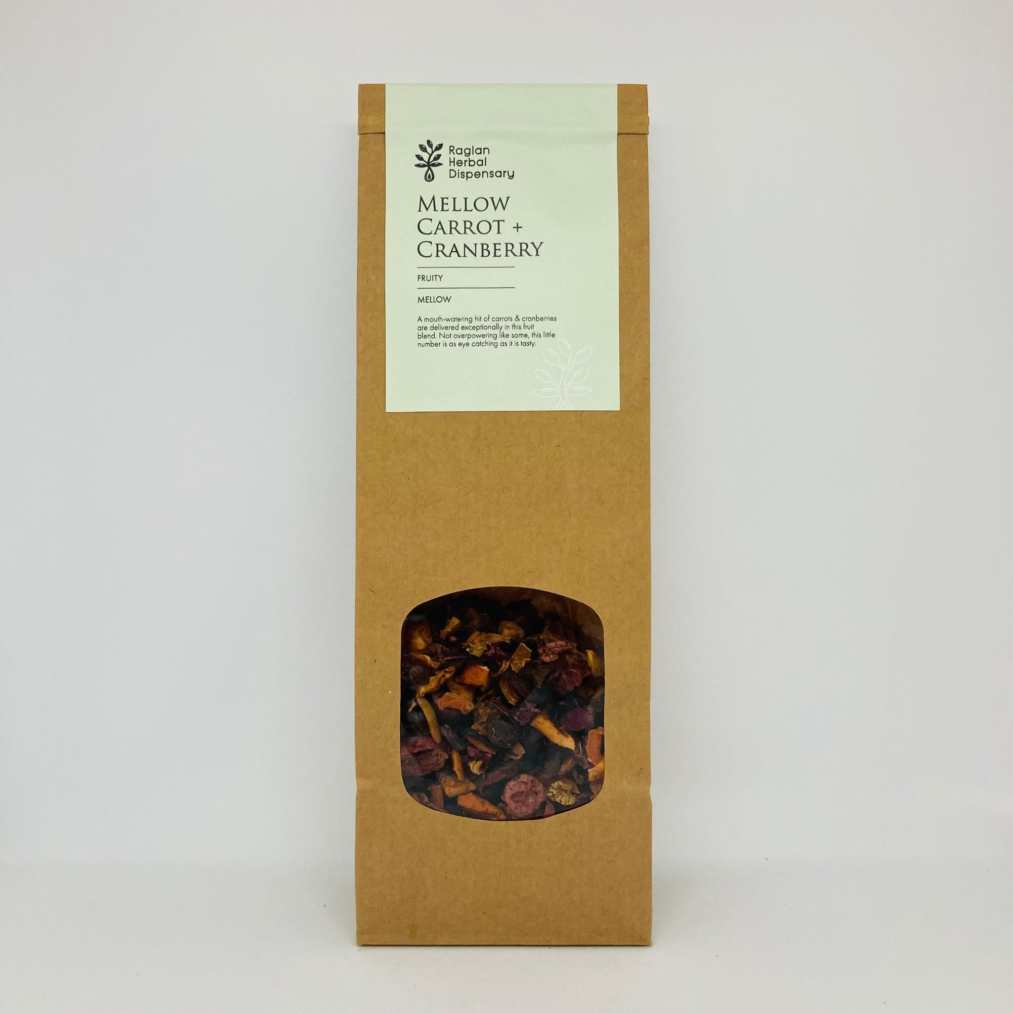 ORGANIC MELLOW CARROT & CRANBERRY FRUIT TEA BLEND - The Herbal Dispensary Raglan
