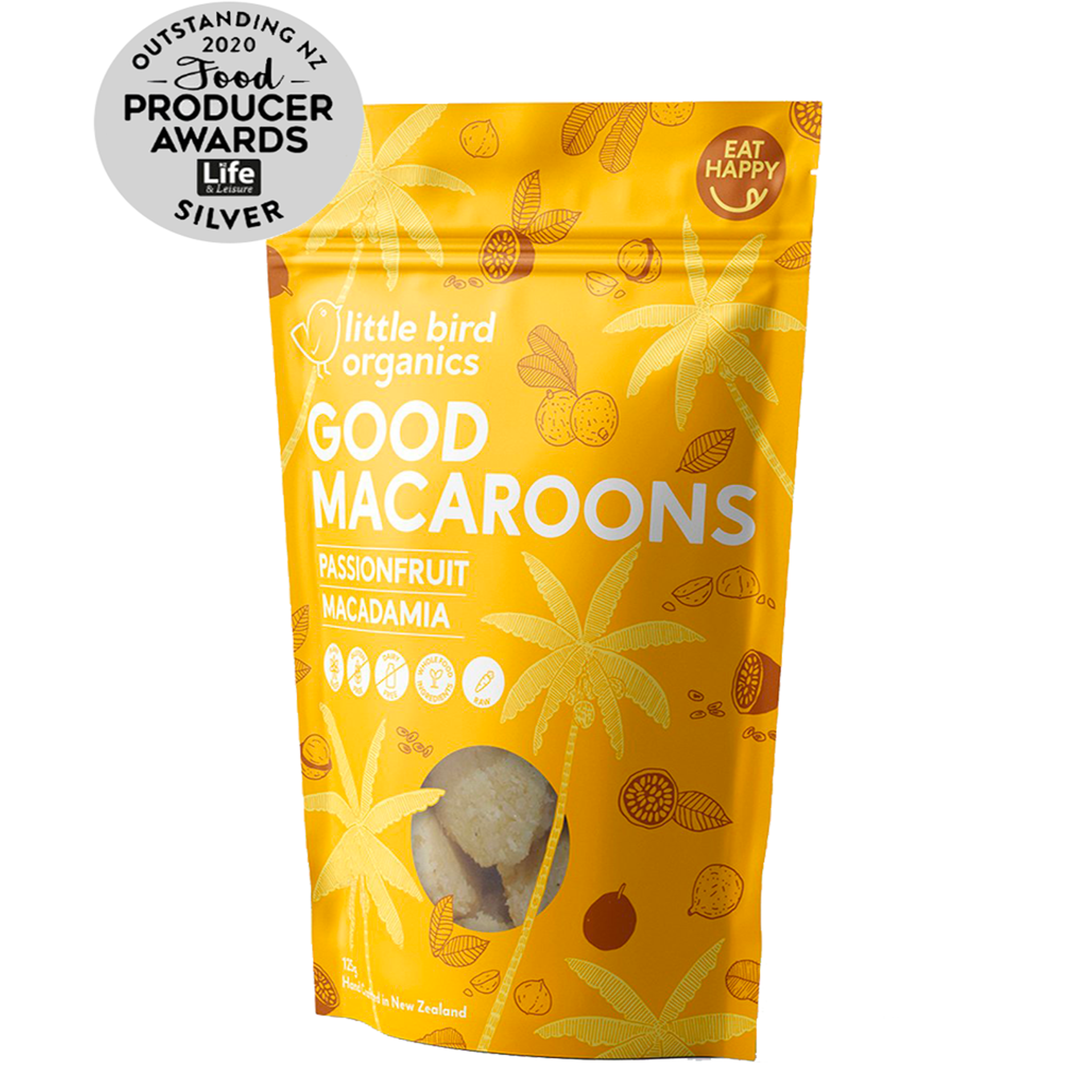 LITTLE BIRD ORGANICS GOOD MACAROONS - PASSIONFRUIT + MACADAMIA - The Herbal Dispensary Raglan