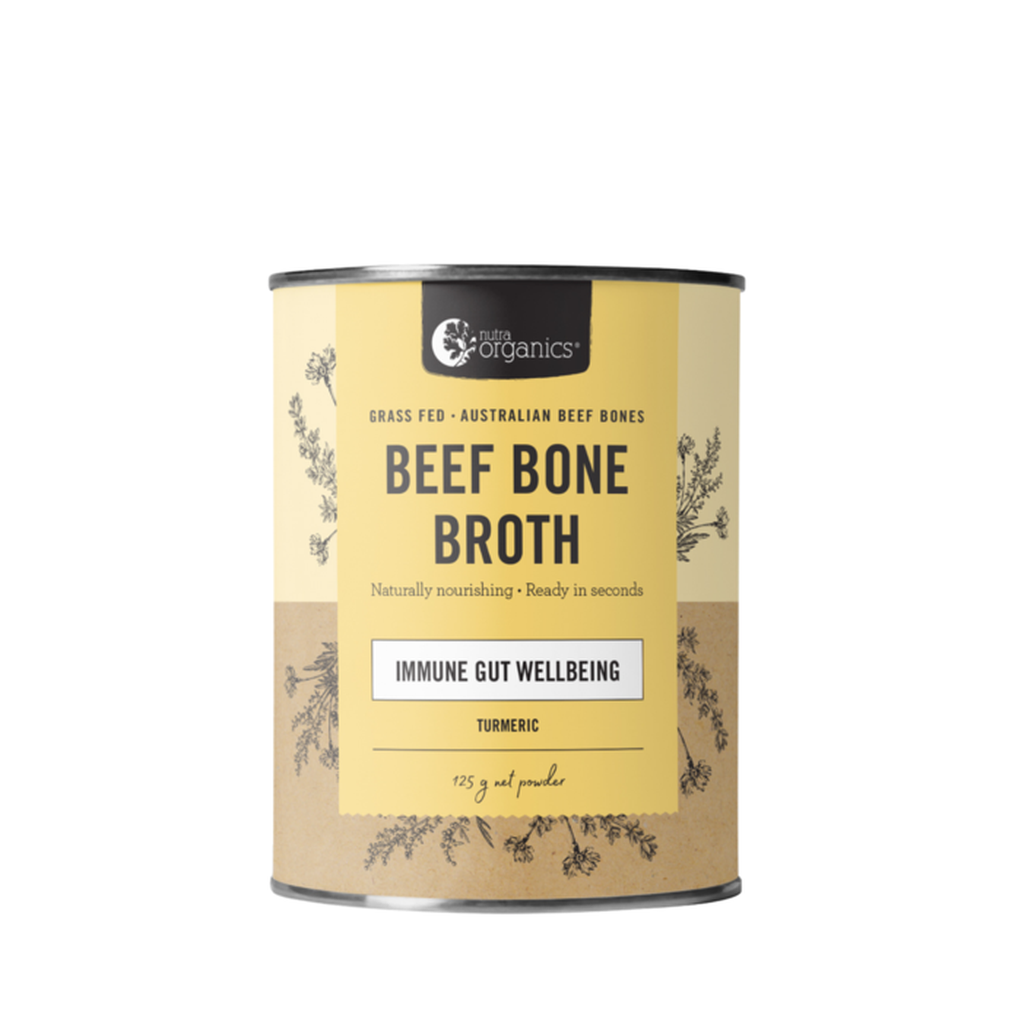 NUTRA ORGANICS BEEF BONE BROTH TURMERIC 125G - The Herbal Dispensary Raglan