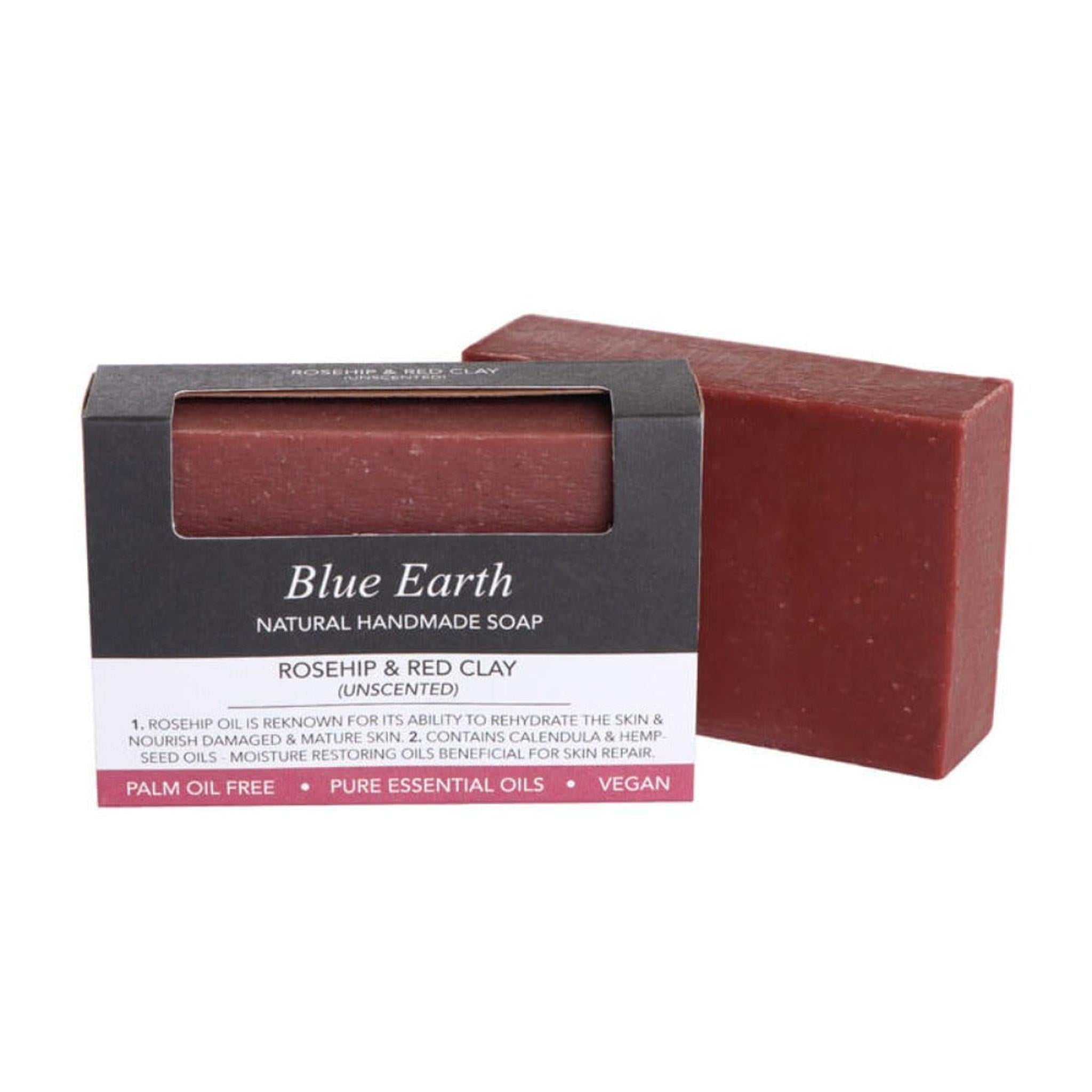 BLUE EARTH ROSEHIP AND RED CLAY SOAP - The Herbal Dispensary Raglan