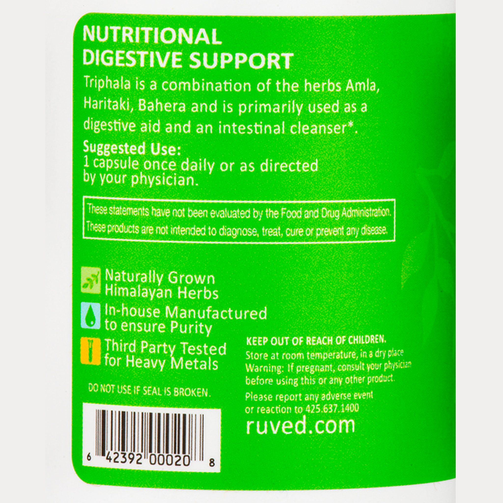 RUVED TRIPHALA 60 CAPS - The Herbal Dispensary Raglan