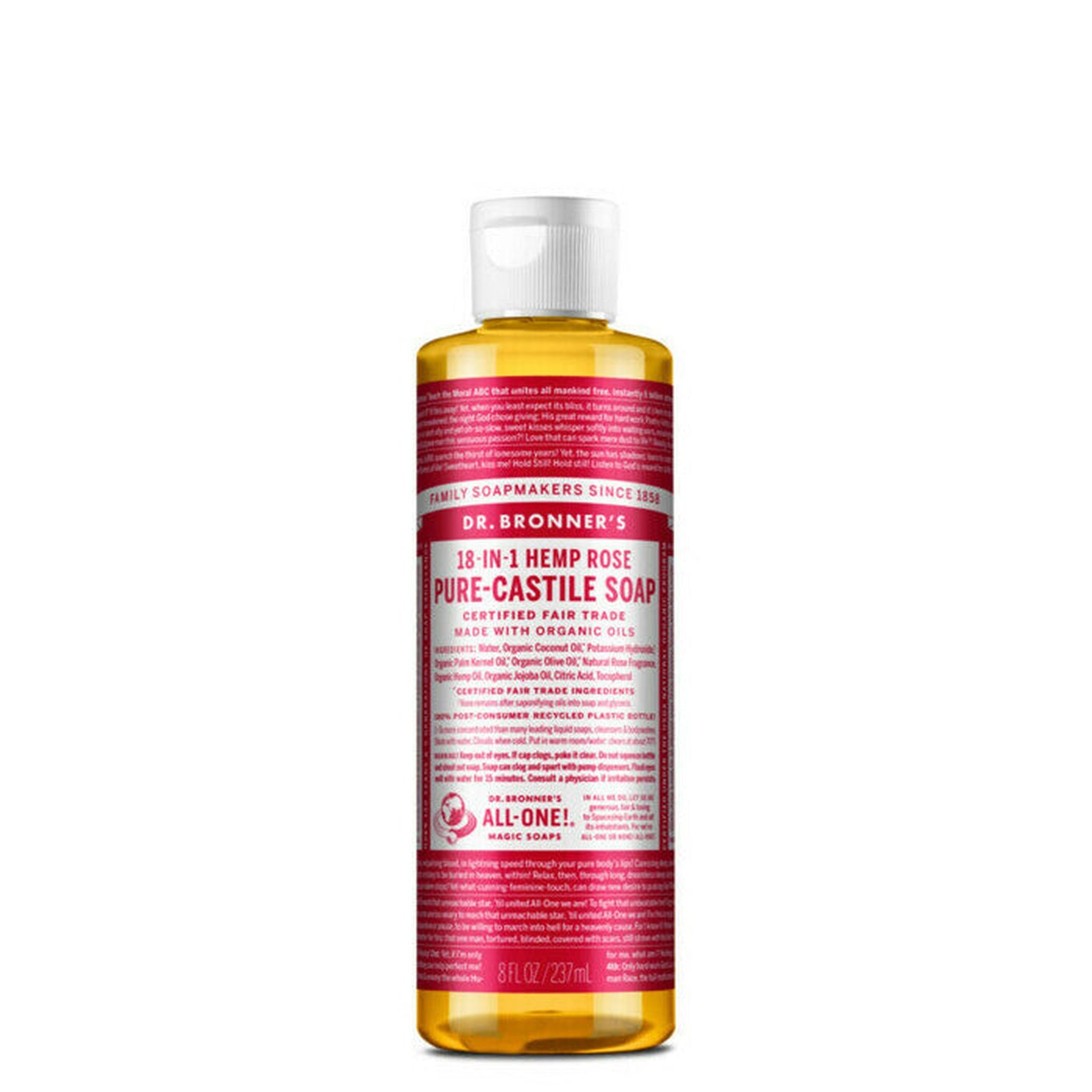 DR BRONNERS 18-IN-1 HEMP ROSE LIQUID SOAP - The Herbal Dispensary Raglan