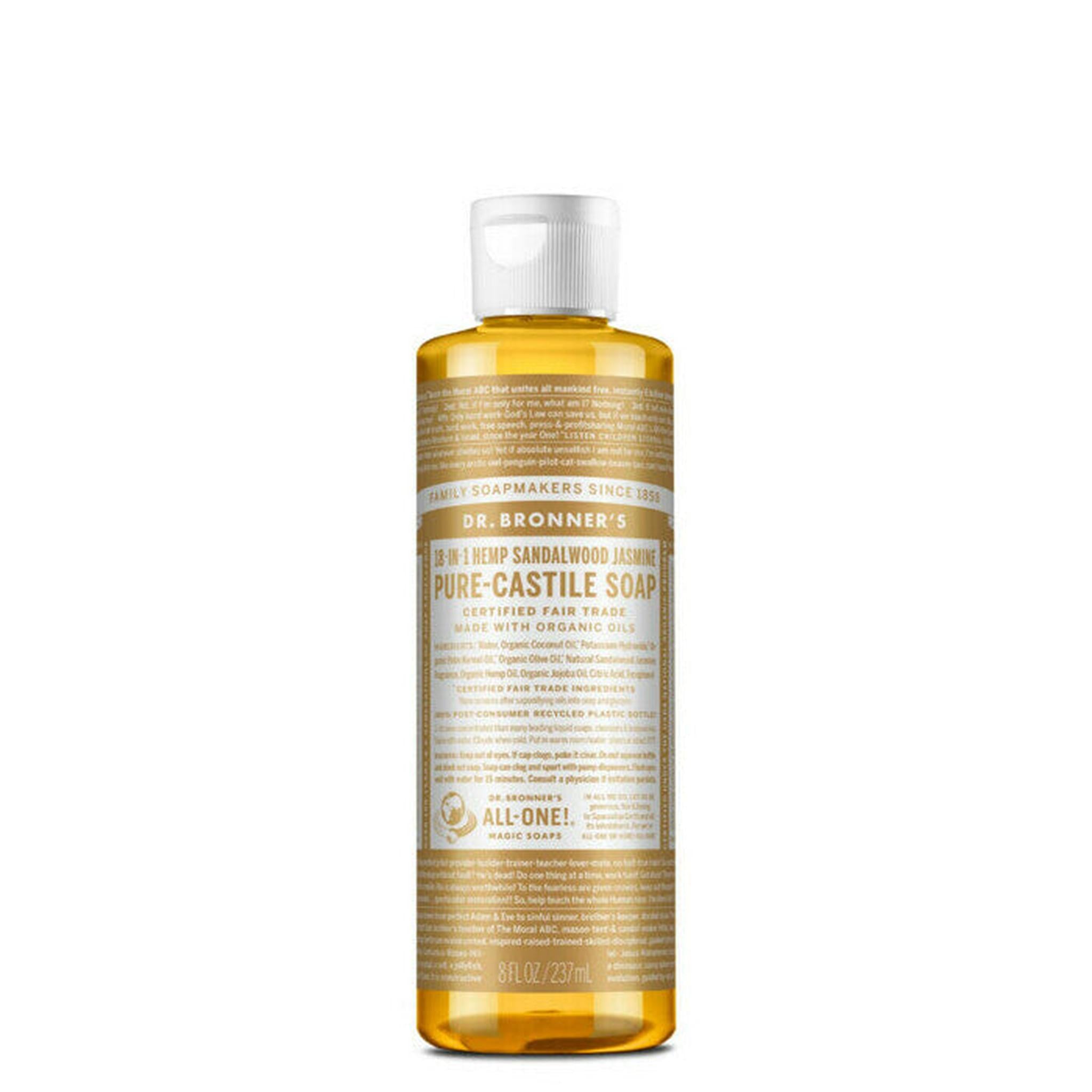 DR BRONNERS 18-IN-1 HEMP SANDALWOOD & JASMINE LIQUID SOAP - The Herbal Dispensary Raglan