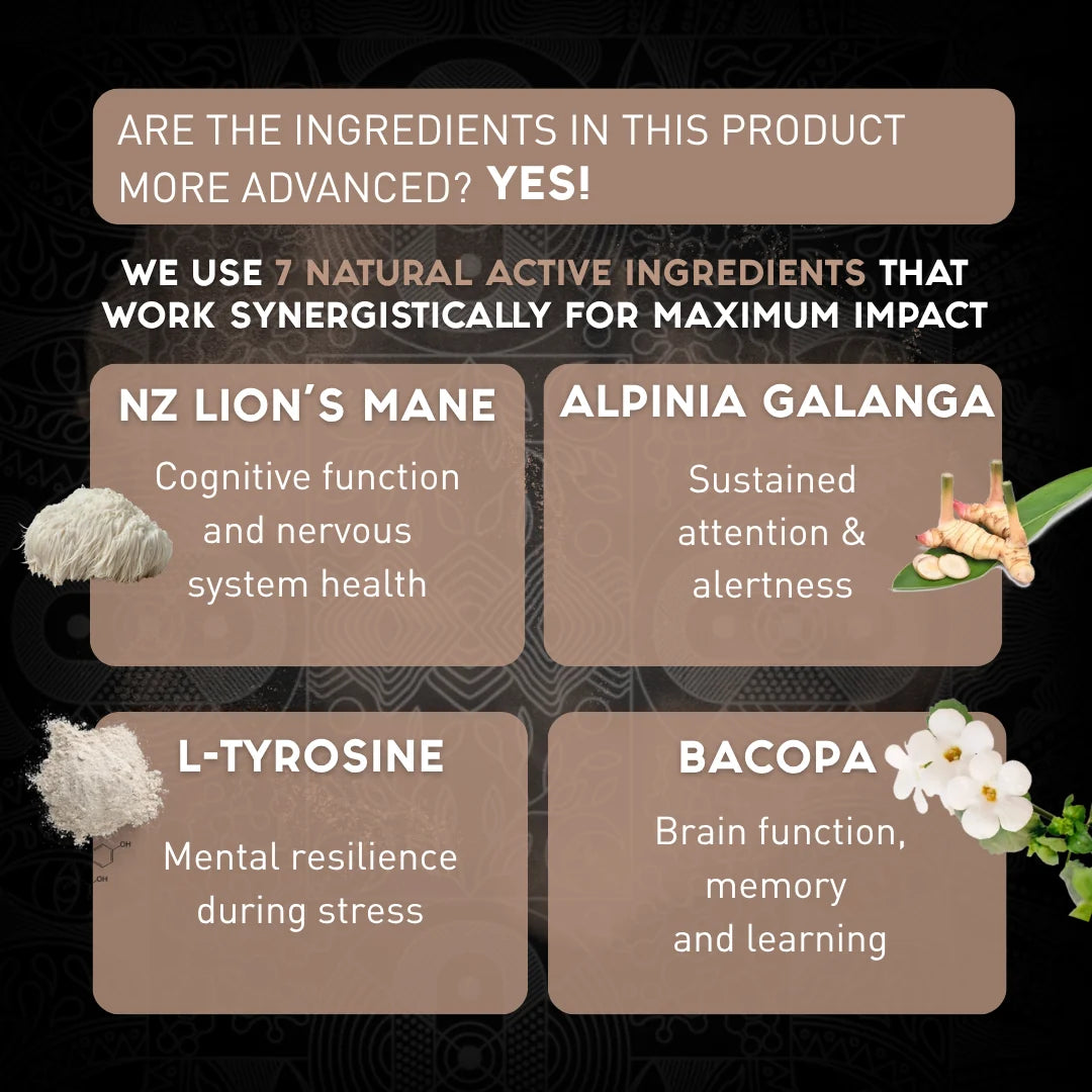Bader Focus Capsules | Natural Focus, Energy & Brain Health Support - The Herbal Dispensary Raglan