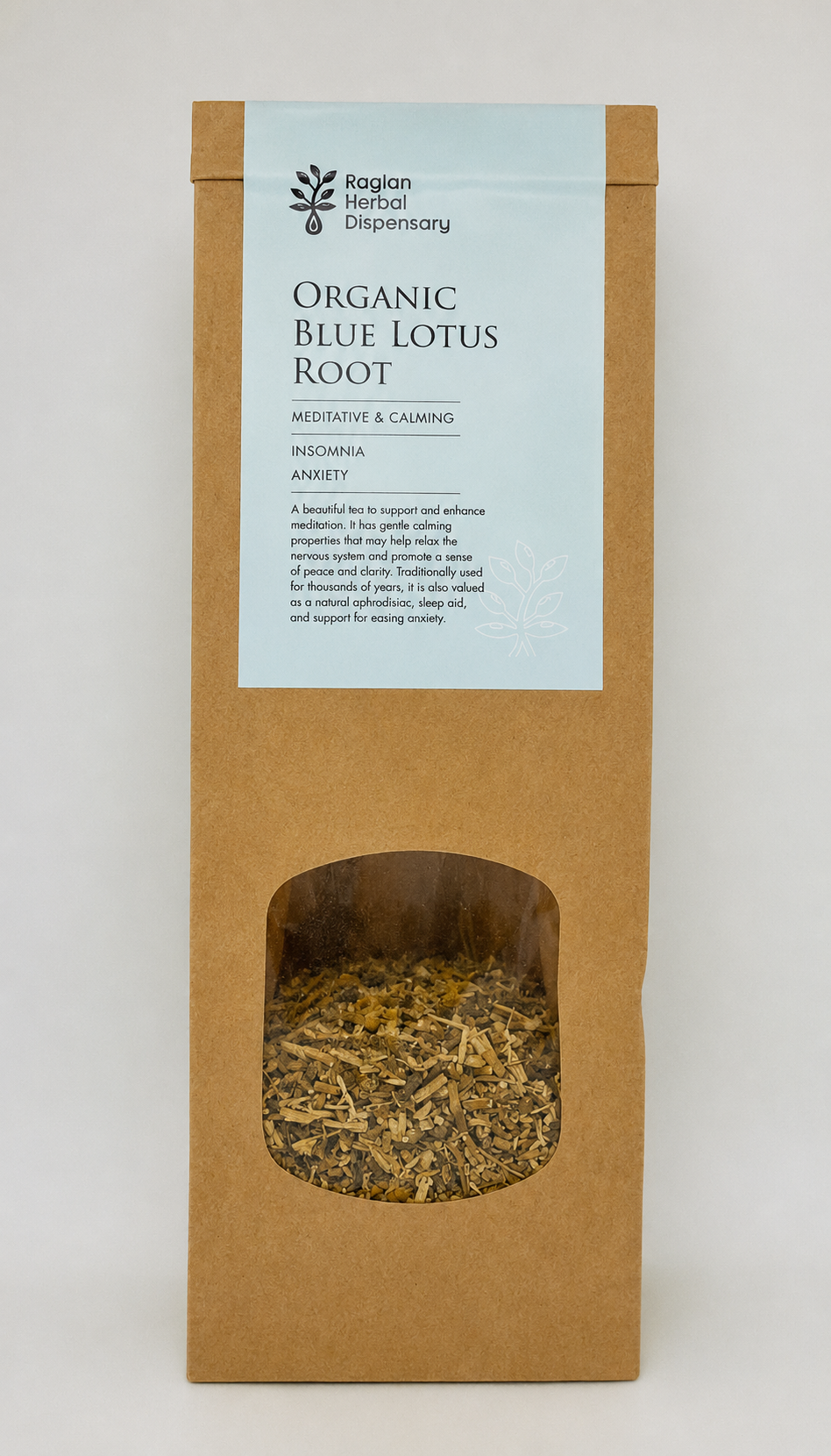 Organic Blue Lotus Tea for mediation and calm - The Herbal Dispensary Raglan