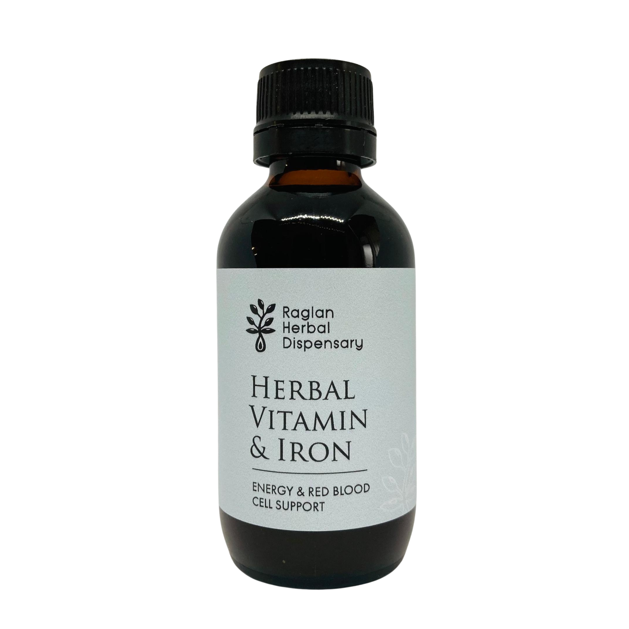 HERBAL DISPENSARY VITAMIN & IRON TONIC BOTTLE