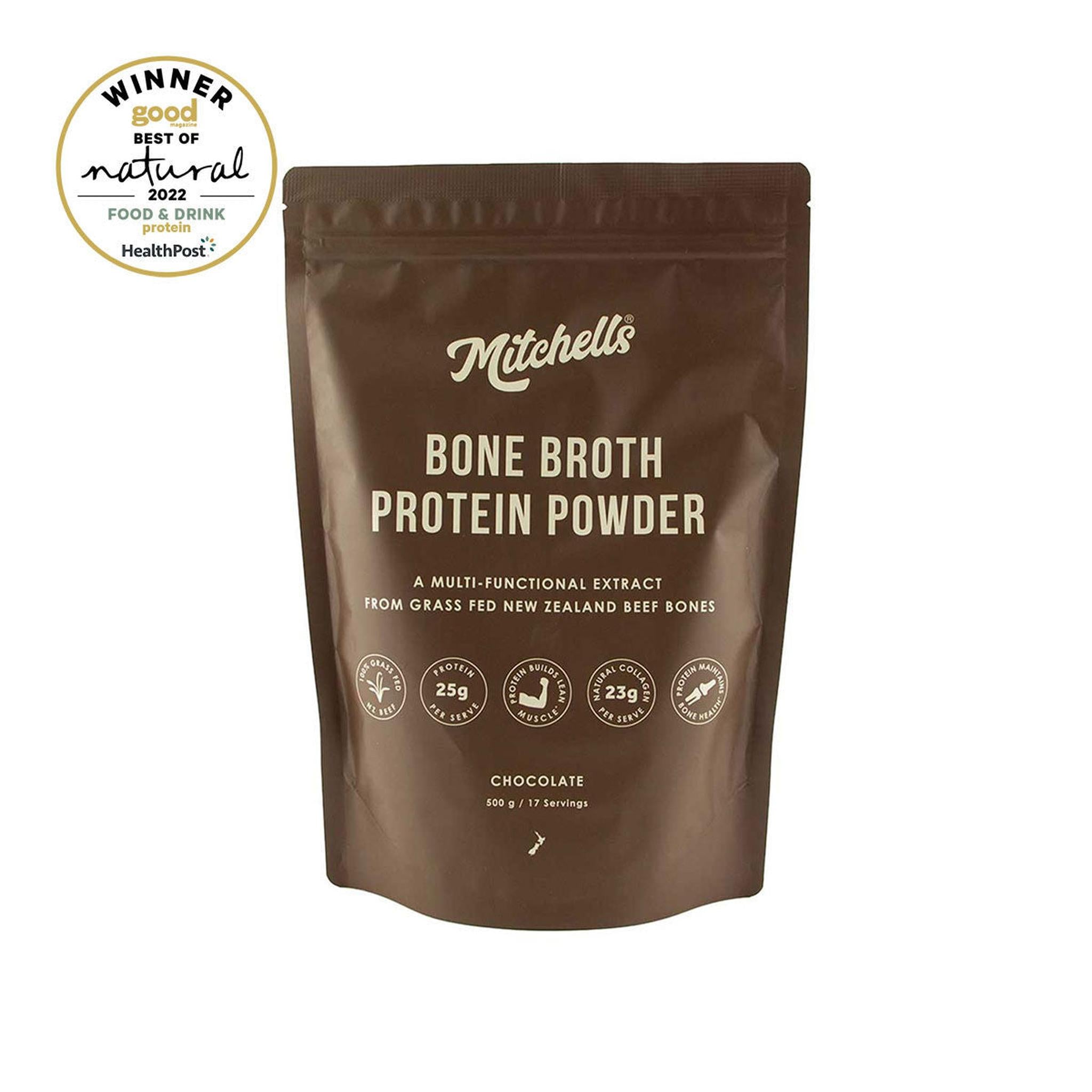 MITCHELLS BONE BROTH PROTEIN POWDER 500G - The Herbal Dispensary Raglan
