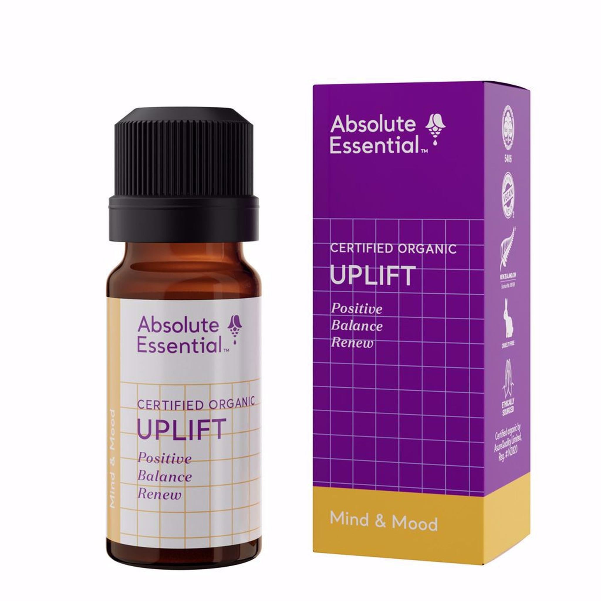 ABSOLUTE ESSENTIALS ORGANIC UPLIFT 10ML - The Herbal Dispensary Raglan