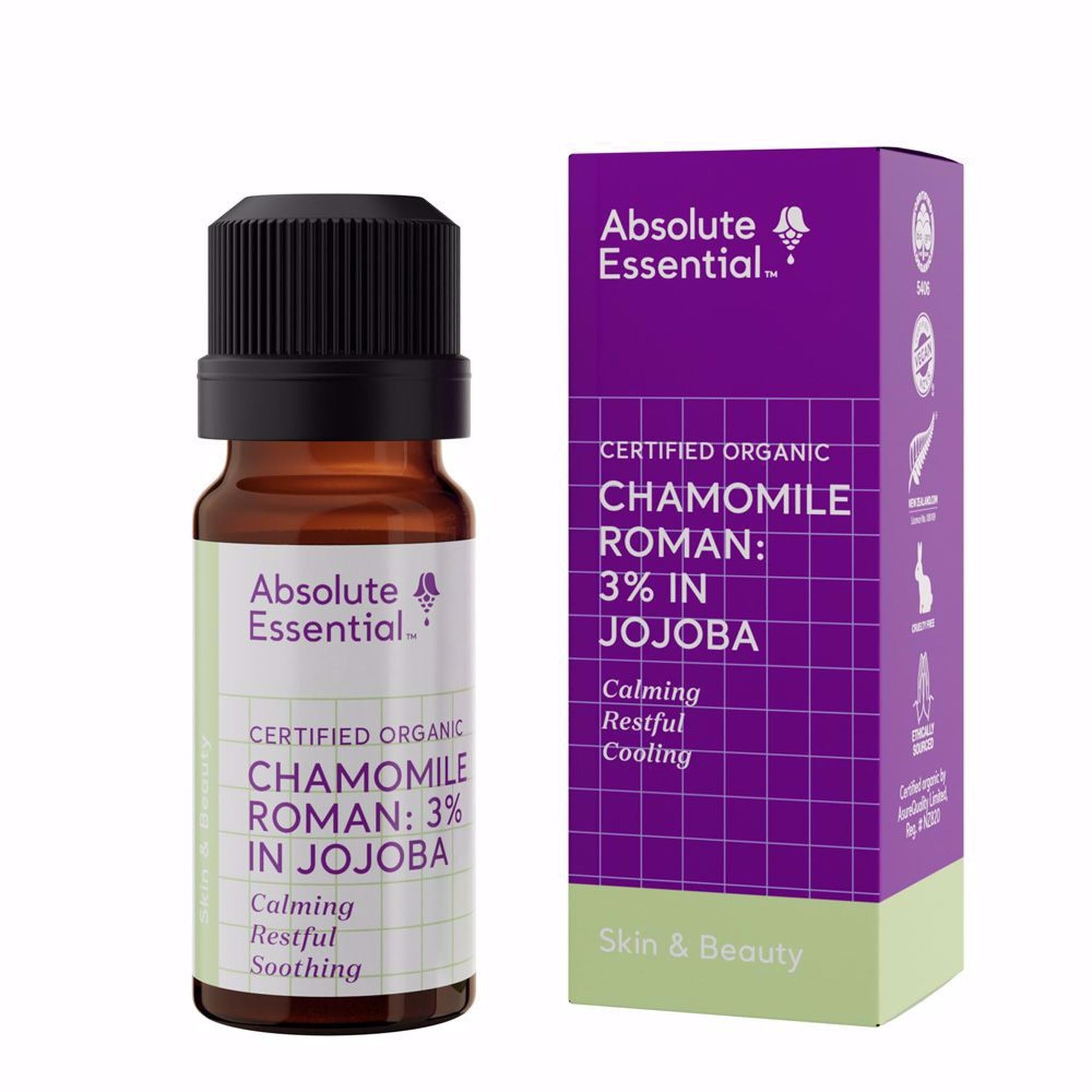 ABSOLUTE ESSENTIALS ORGANIC CHAMOMILE ROMAN 3% 10ML - The Herbal Dispensary Raglan