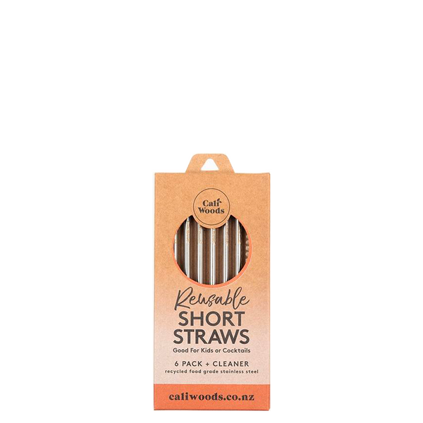 CALIWOODS COCKTAIL SHORT STRAWS 6 PACK