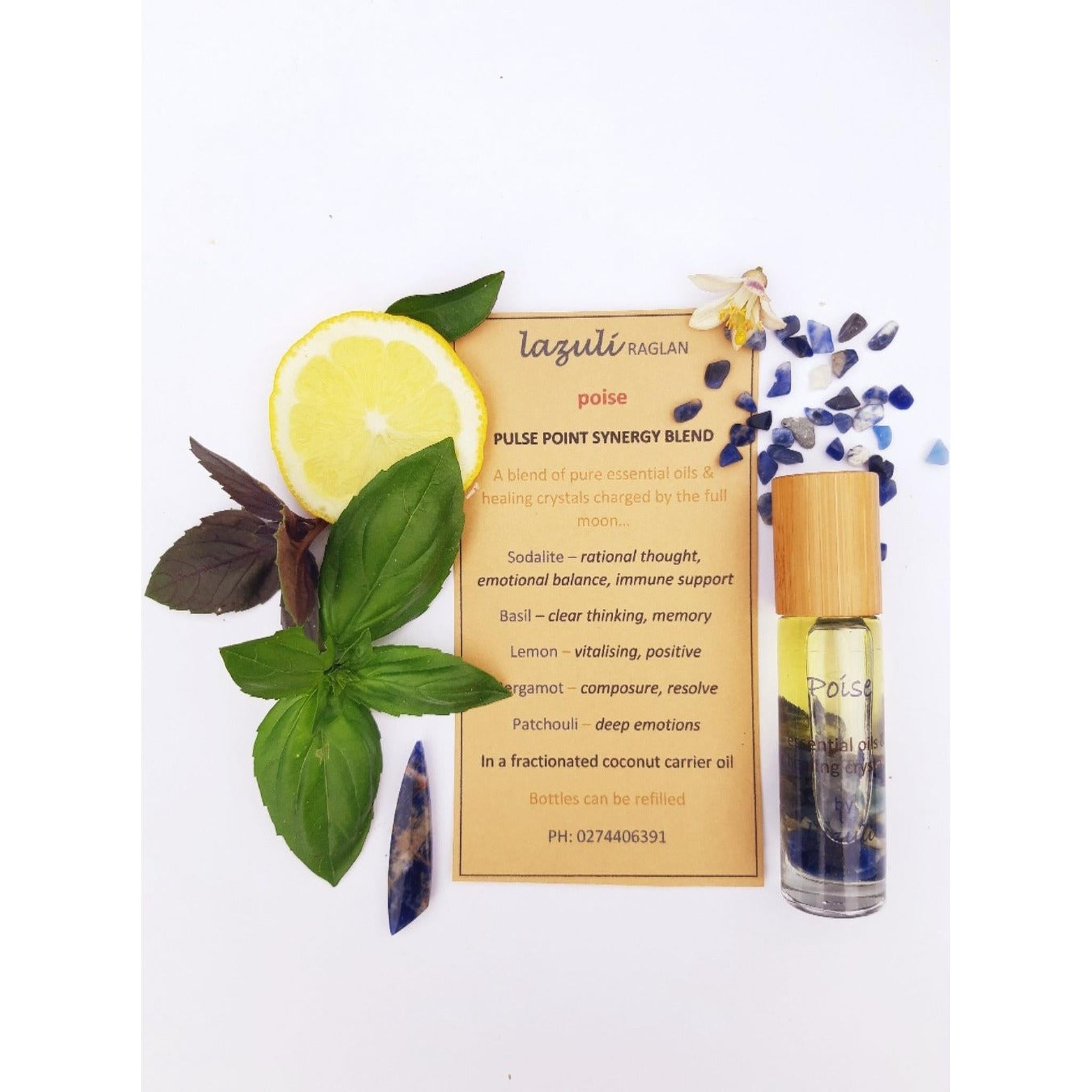 LAZULI RAGLAN PULSE POINT SYNERGY BLENDS 10ML - The Herbal Dispensary Raglan