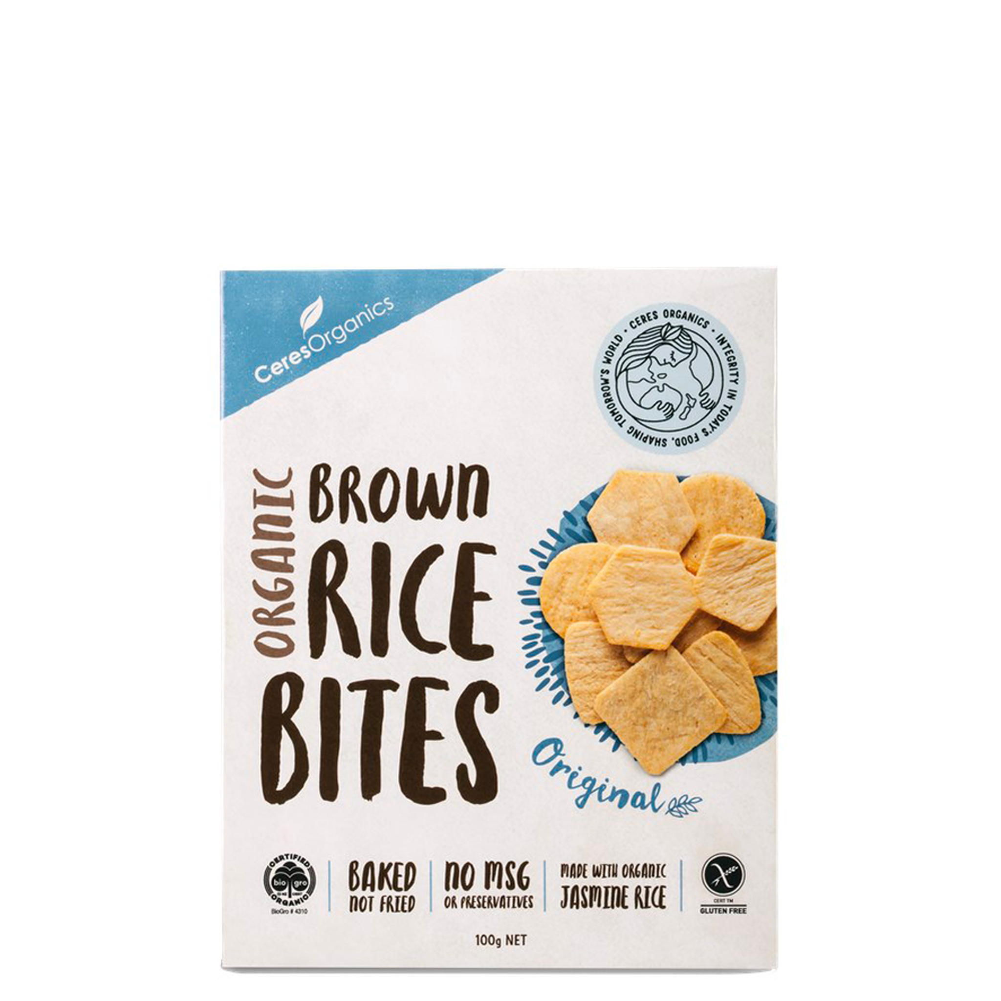 CERES ORGANICS BROWN RICE BITES ORIGINAL 100G - The Herbal Dispensary Raglan