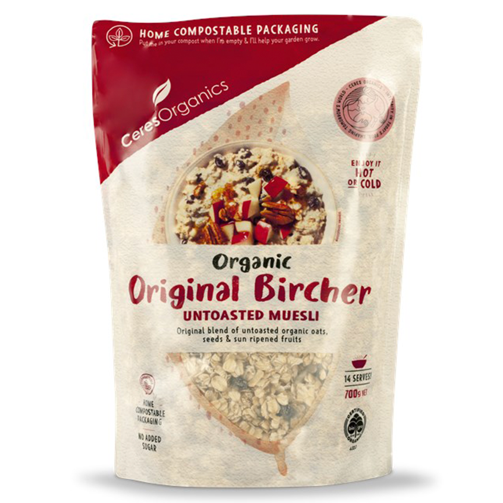 CERES ORGANICS ORIGINAL BIRCHER ORGANIC UNTOASTED MUSELI 700G - The Herbal Dispensary Raglan