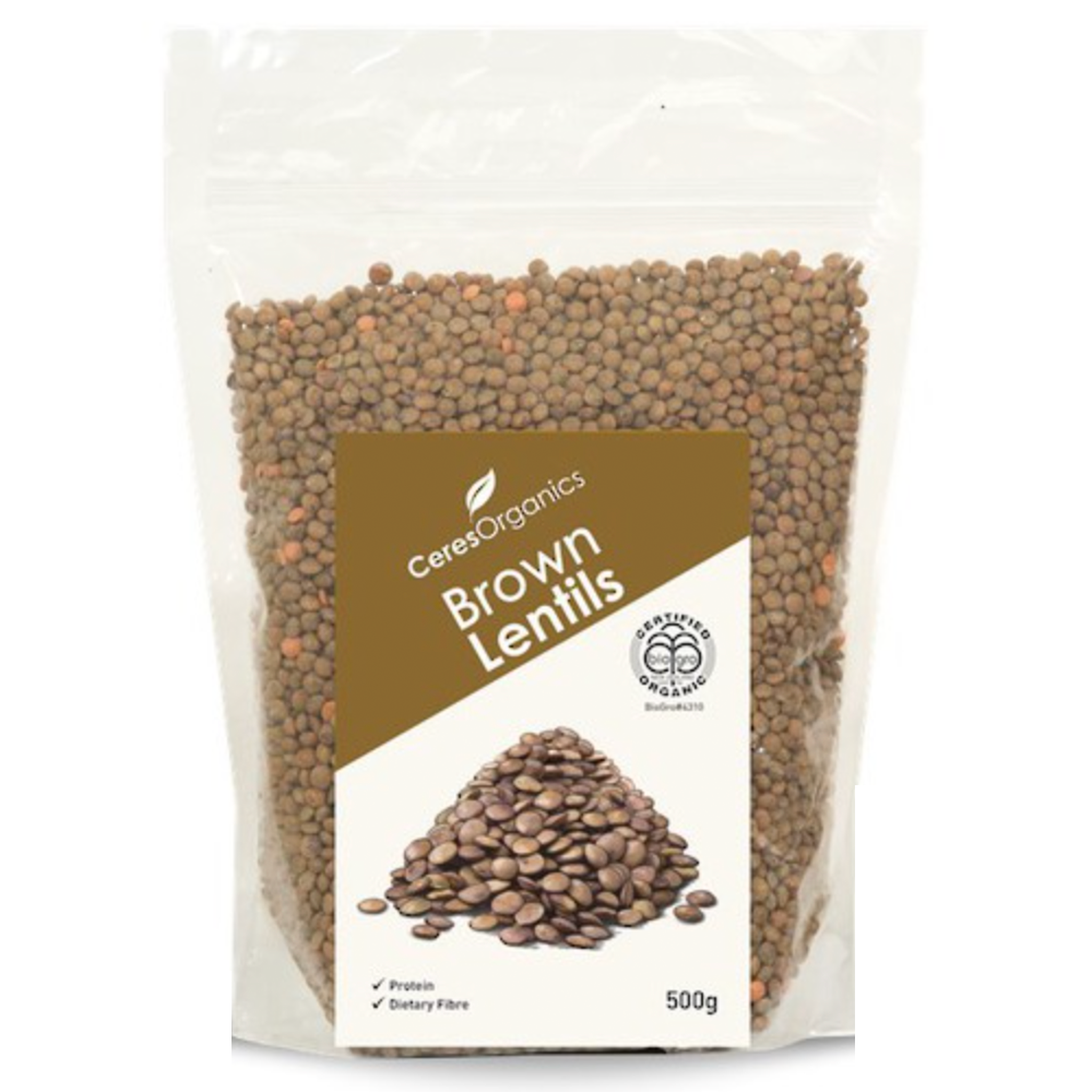 CERES ORGANICS BROWN LENTILS ORGANIC 500G - The Herbal Dispensary Raglan
