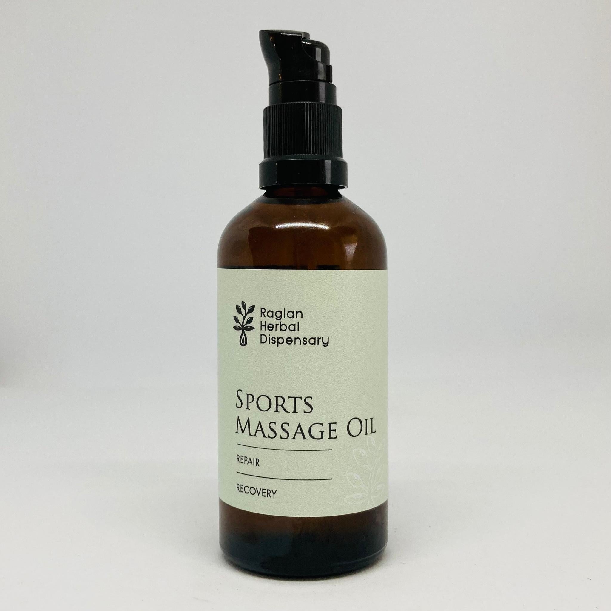HERBAL DISPENSARY SPORTS MASSAGE OIL 100ML - The Herbal Dispensary Raglan