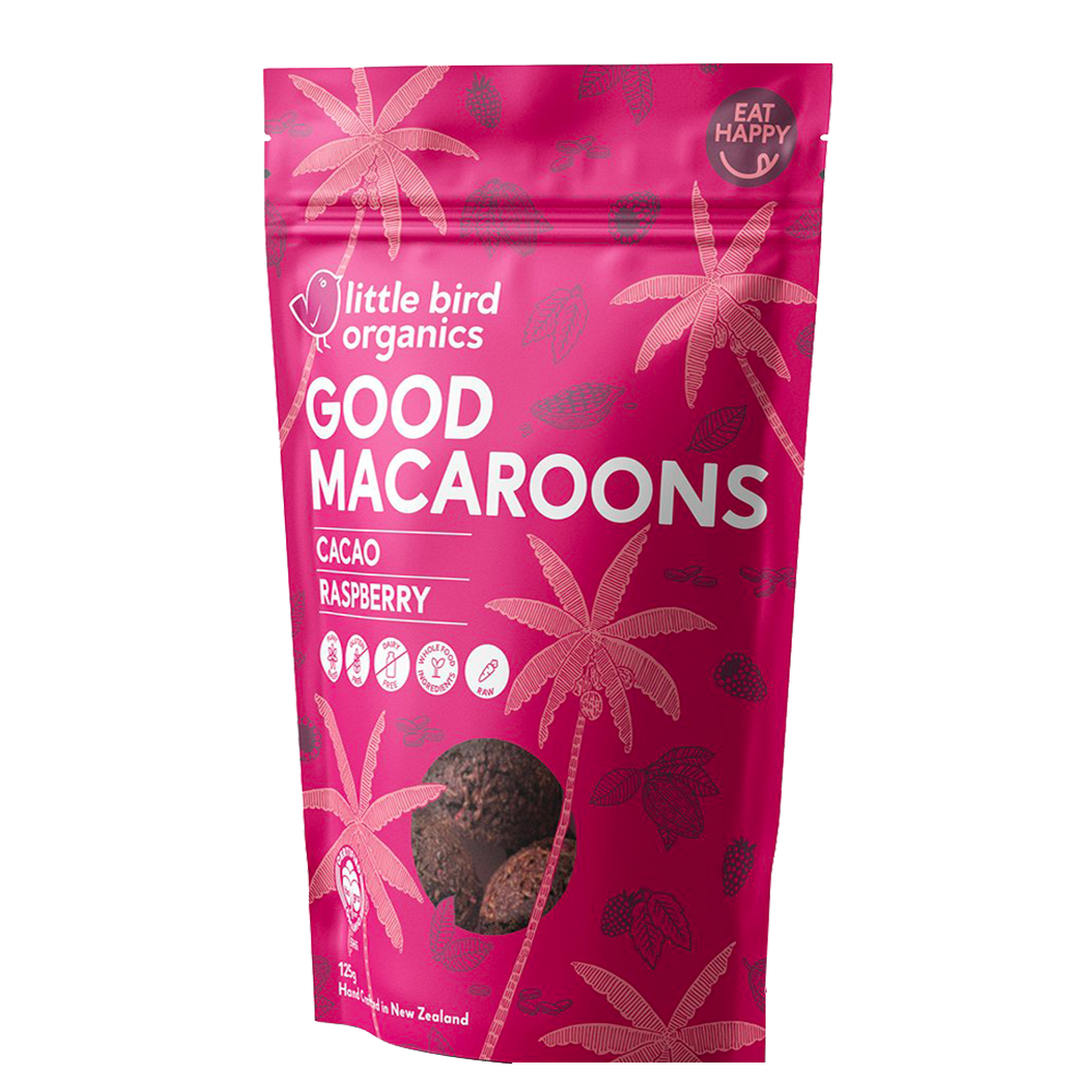 LITTLE BIRD ORGANICS GOOD MACAROONS - CACAO + RASPBERRY - The Herbal Dispensary Raglan