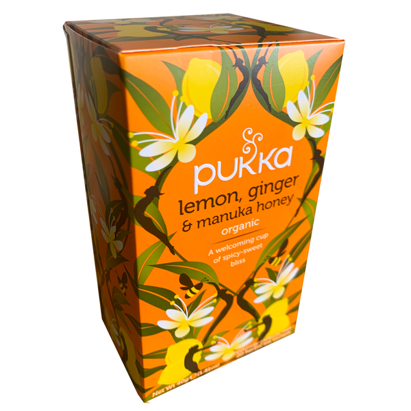 PUKKA ORGANIC LEMON GINGER HONEY TEA BOX