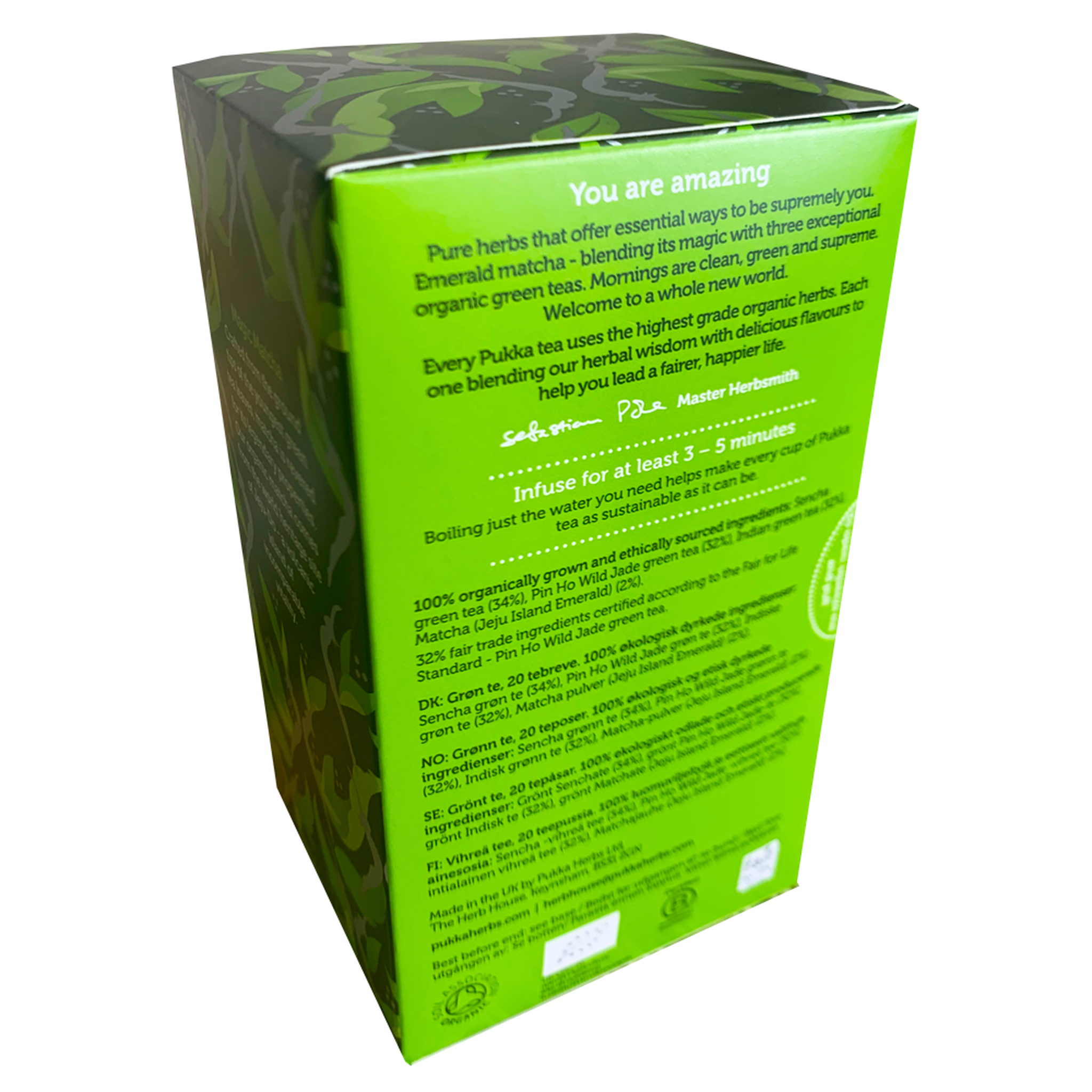 PUKKA ORGANIC SUPREME MATCHA GREEN TEA BOX - The Herbal Dispensary Raglan