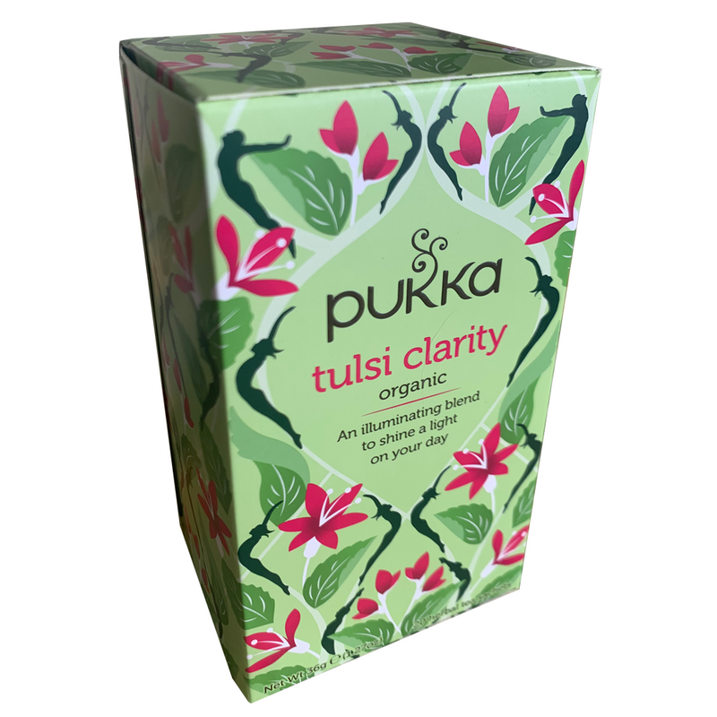 PUKKA ORGANIC TULSI CLARITY TEA BOX