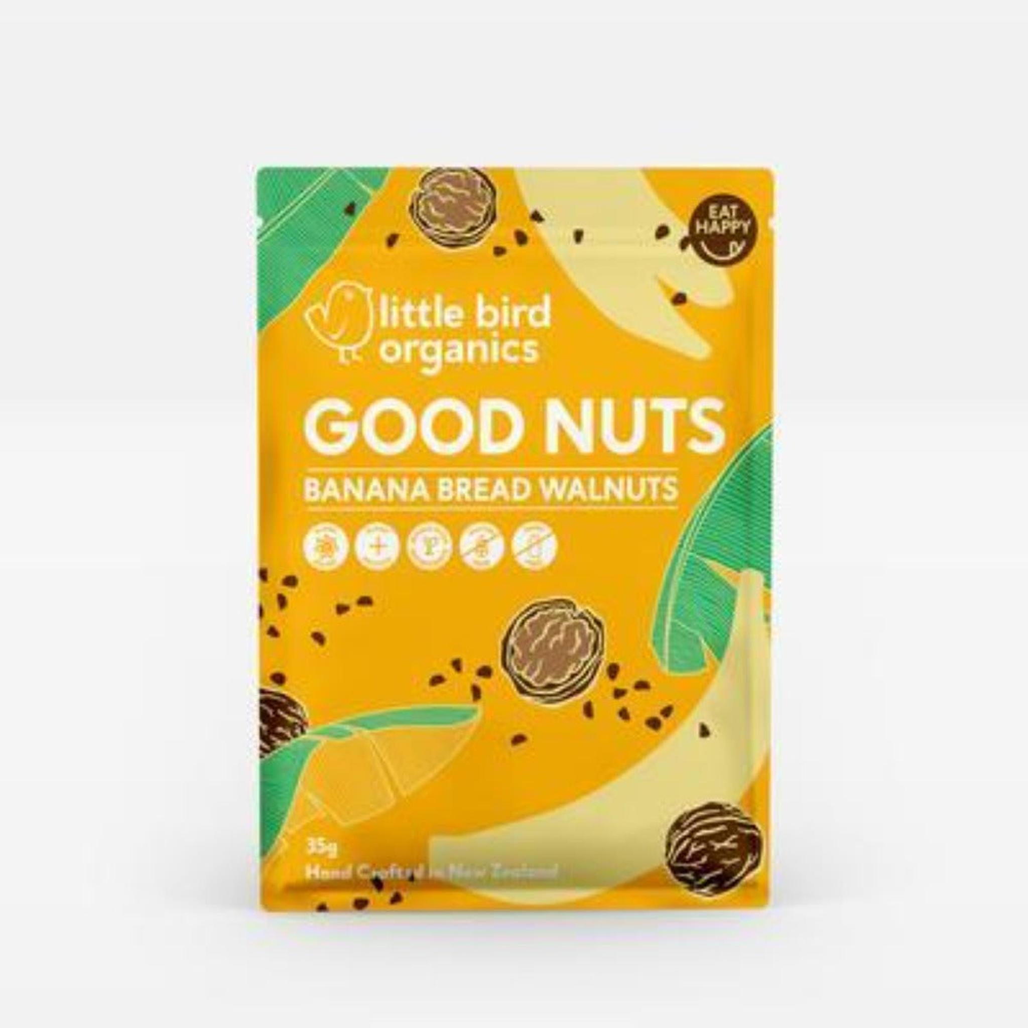 LITTLE BIRD BANANA BREAD WALNUTS 120G - The Herbal Dispensary Raglan