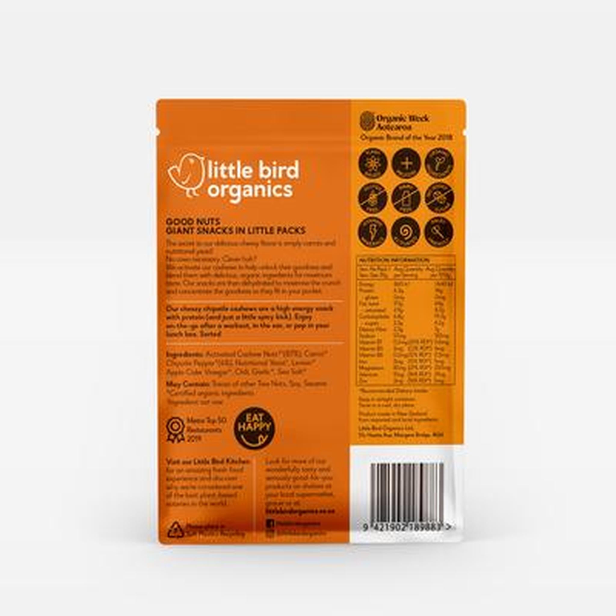 LITTLE BIRD CHEESY CHIPOTLE CASHEWS 120G - The Herbal Dispensary Raglan