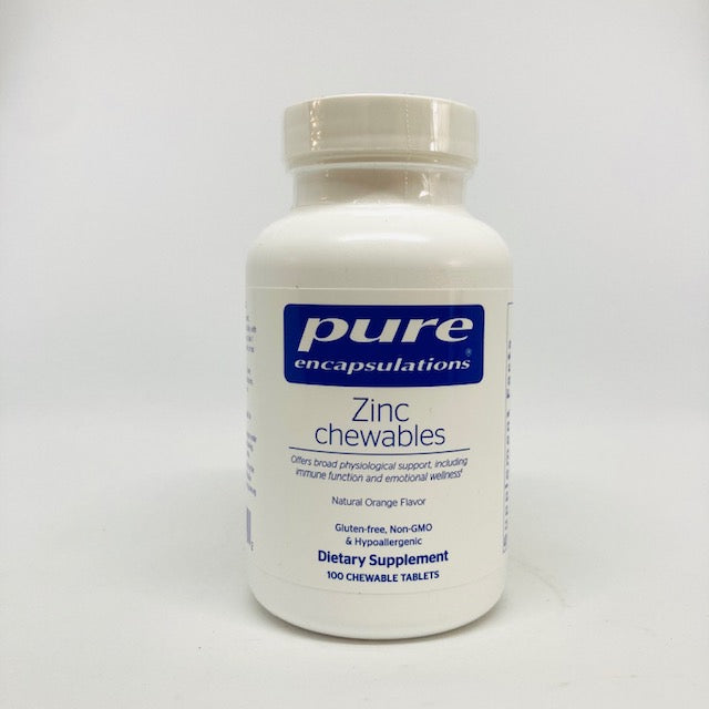 Zinc chewables Pure Encapsulations - The Herbal Dispensary Raglan