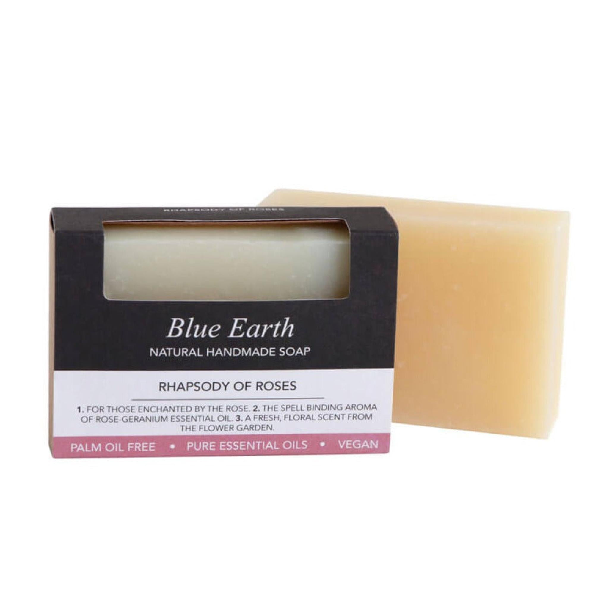 BLUE EARTH RHAPSODY OF ROSES SOAP - The Herbal Dispensary Raglan